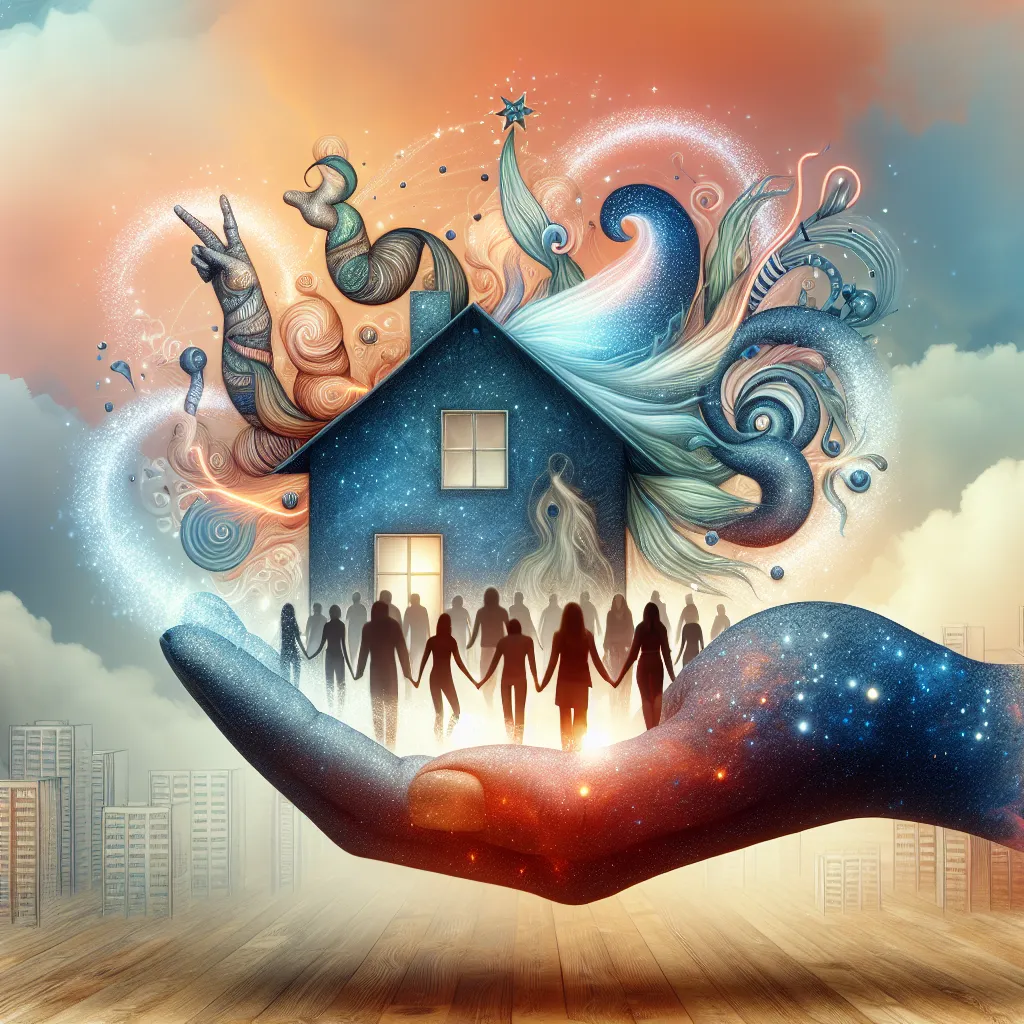 Ilustración de la Casa 11 en Astrología, representando la amistad, los sueños y la comunidad.