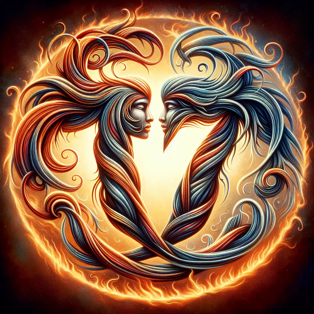 Representación visual de la conexión entre llamas gemelas, simbolizada por el número 17 en un diseño artístico y místico.