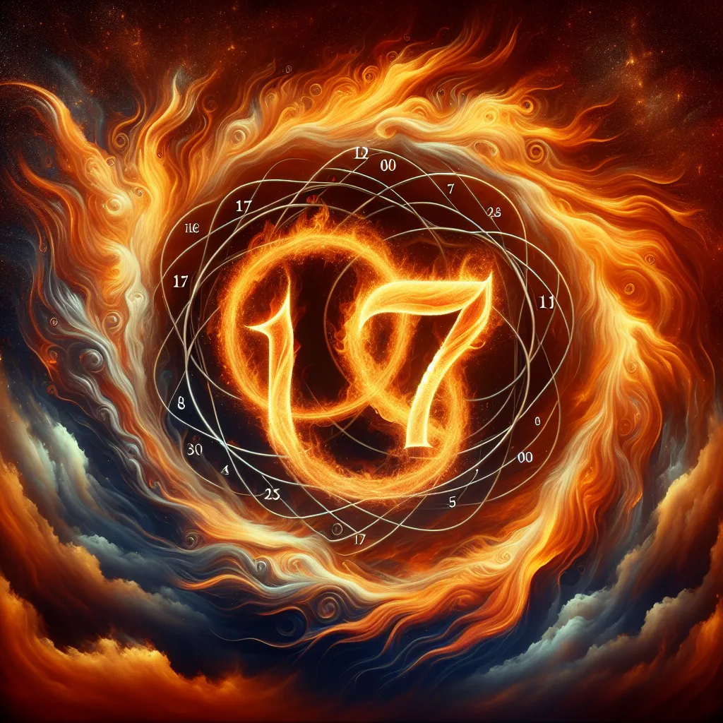 Imagen relacionada con las llamas gemelas y el número 17 en la conexión espiritual.