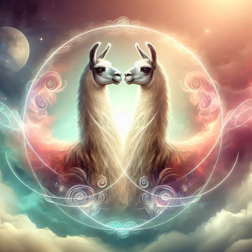 Un dibujo de dos llamas gemelas entrelazadas con un fondo brillante y místico, representando la conexión especial y significado del número 187 en el amor de llama gemela.