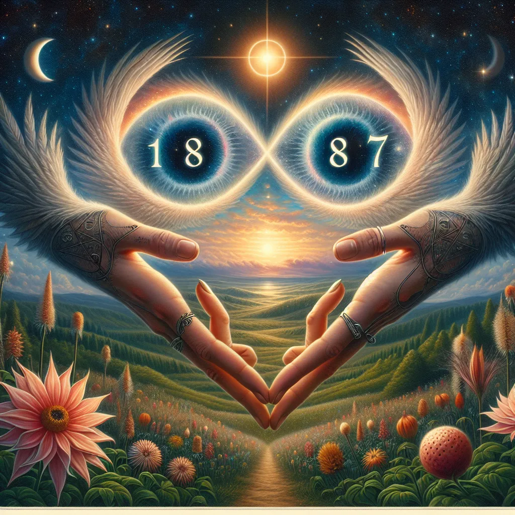 Imagen con el texto: 'Números y simbología: El significado del 187 en el amor de llama gemela'.