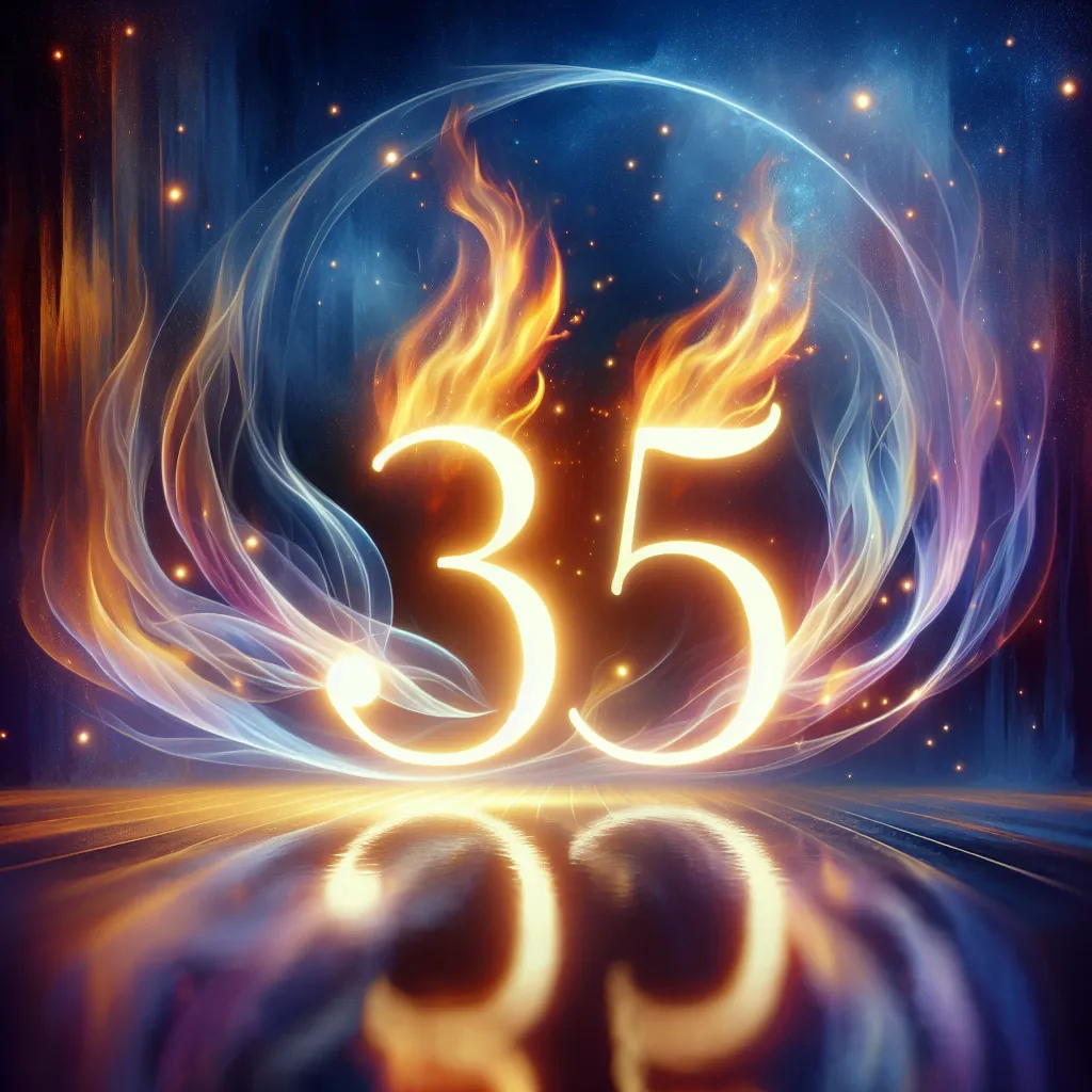 Imagen ilustrativa para acompañar el artículo sobre el significado del número 35 en relaciones de llama gemela.
