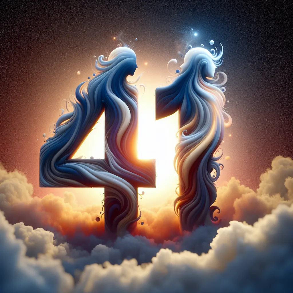 Representación simbólica del número 41 en las relaciones de llama gemela