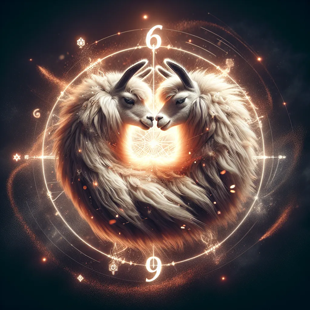 Imagen ilustrativa: dos llamas gemelas entrelazadas, rodeadas de destellos de luz y el número 609 en el fondo.