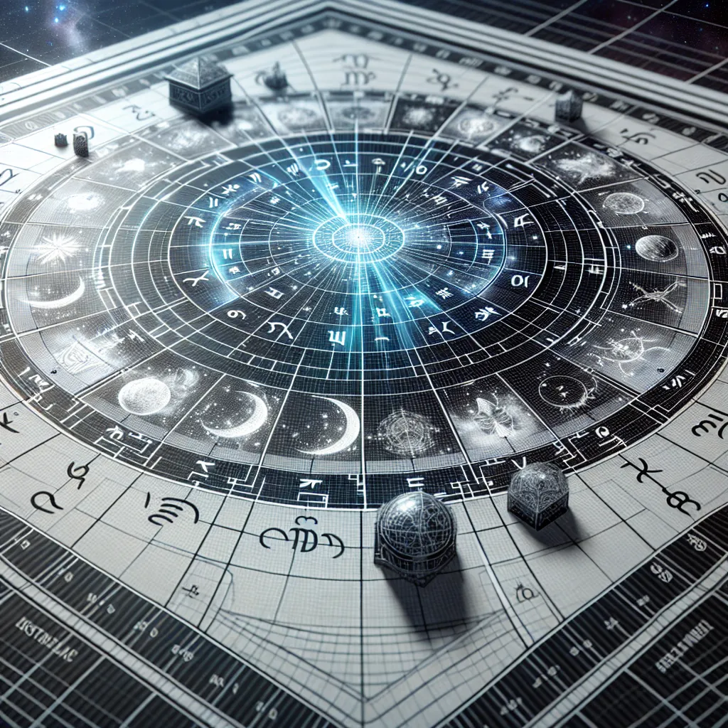 Representación gráfica de las posiciones de las casas en un esquema de una carta astral en astrología.