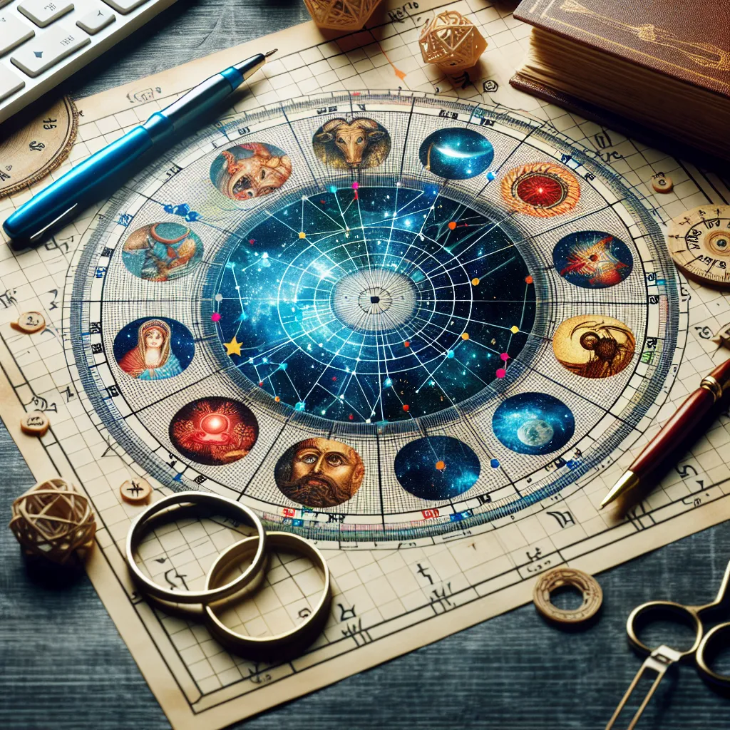 Imagen ilustrativa de un mapa astral con las casas astrológicas resaltadas para facilitar su búsqueda y comprensión.