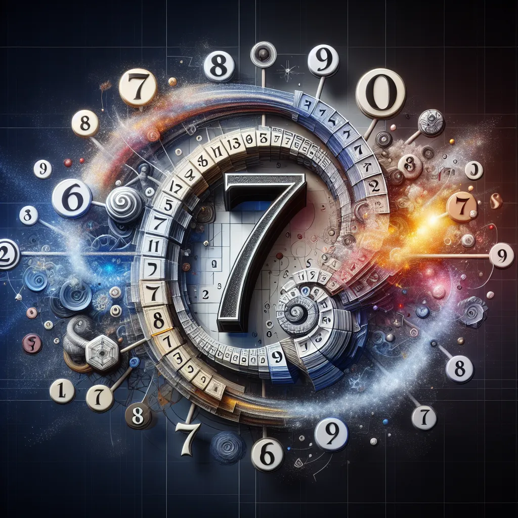 Representación gráfica de la relación entre los números 7 y 9 según la numerología