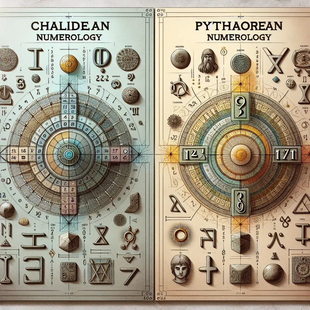 'Comparación entre la Numerología Caldea y la Numerología Pitagórica'.