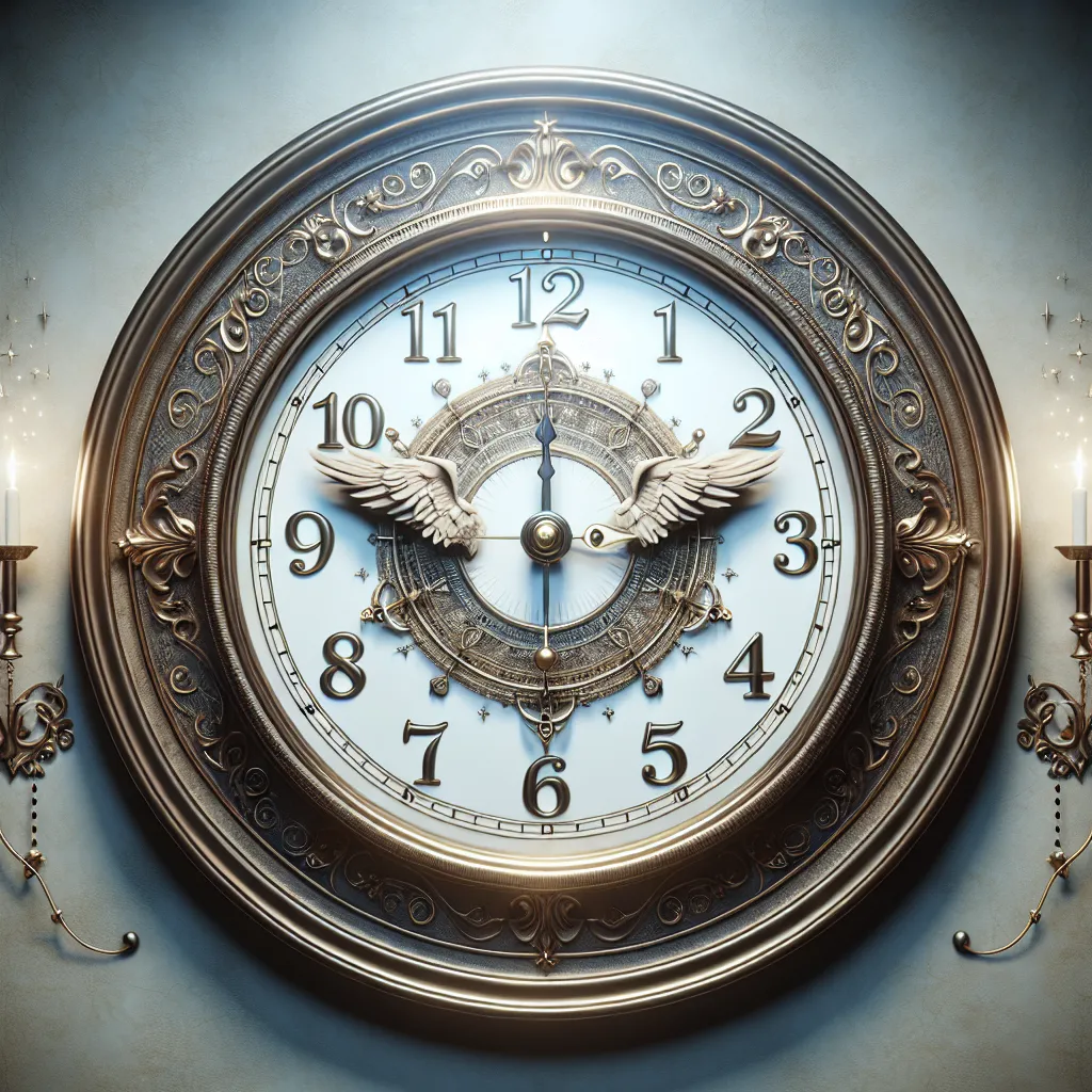 Imagen de un reloj con los números 11:11 destacados, simbolizando la sincronicidad y la conexión espiritual con los ángeles.
